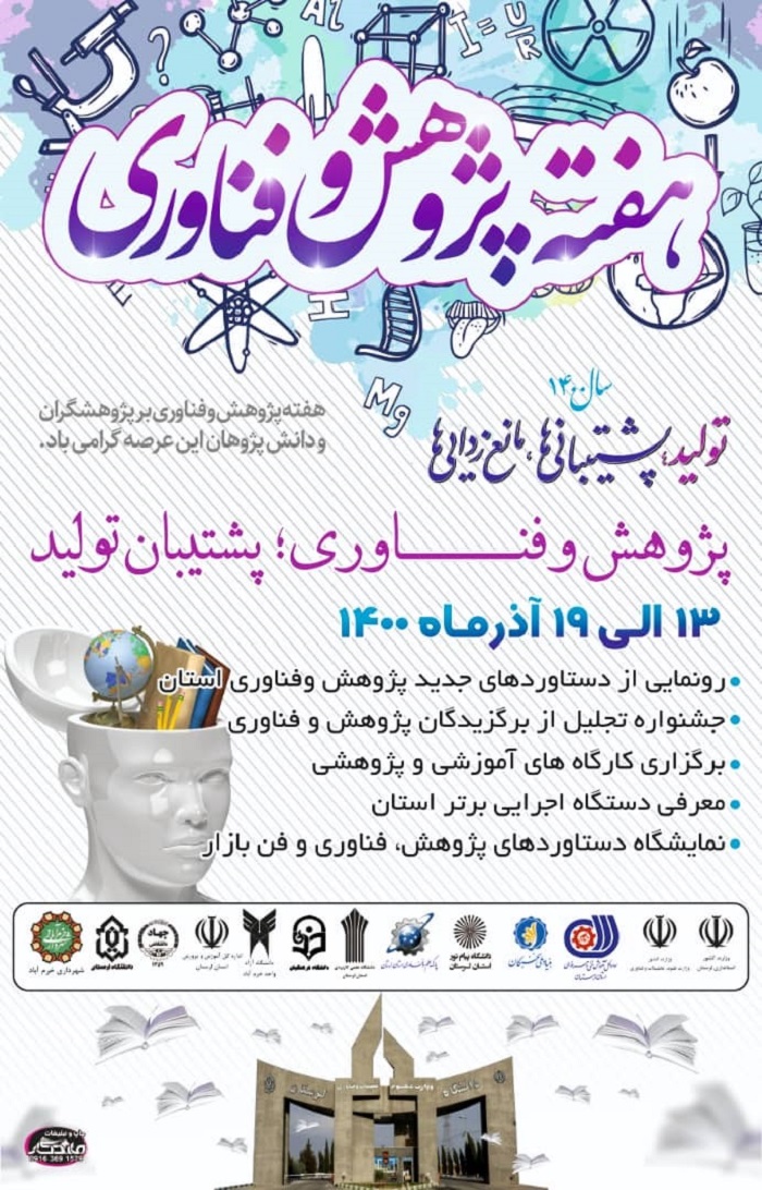 پوستر هفته پژوهش و فناوری استان لرستان 1400